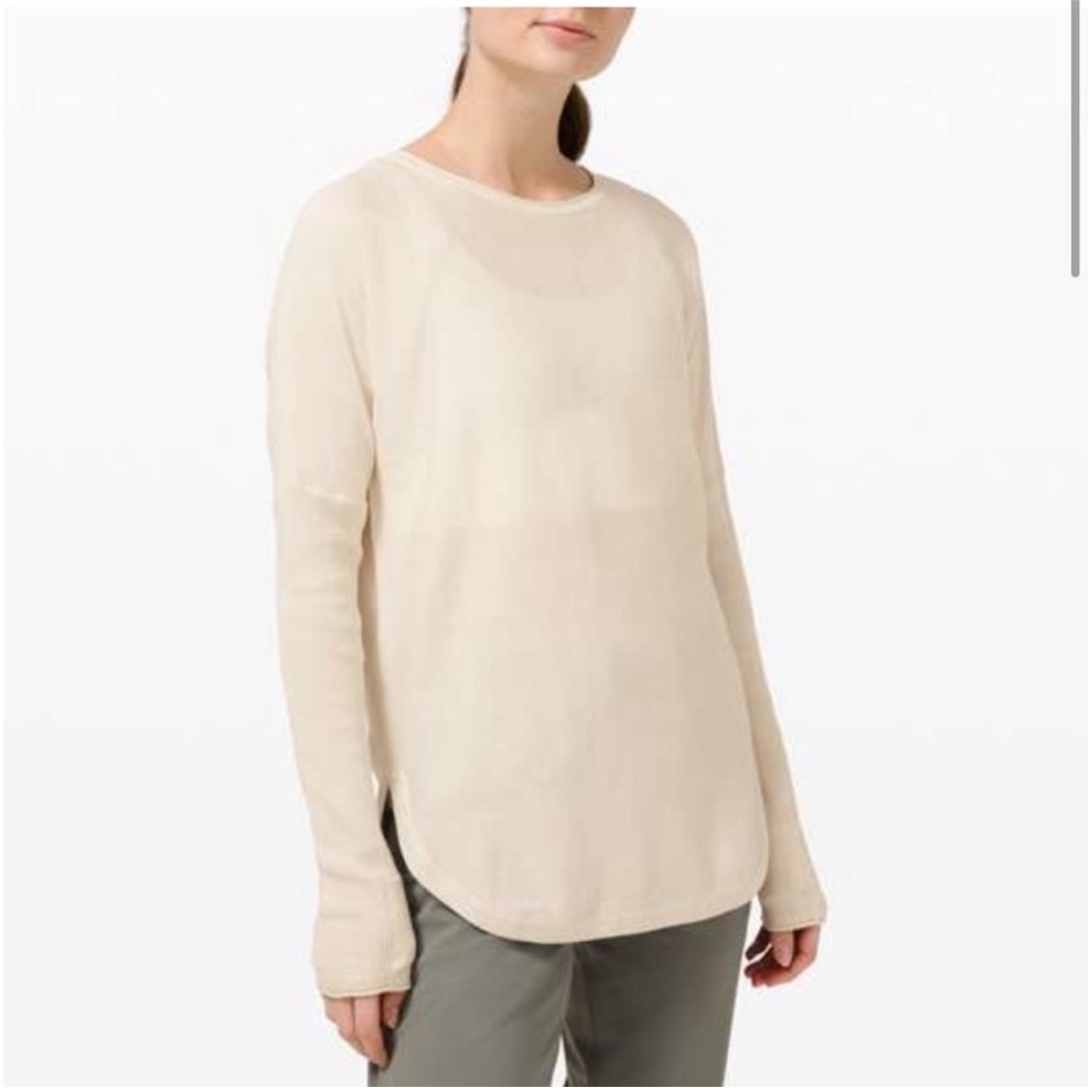 Lululemon Take it All In Sweater Cream Size 4